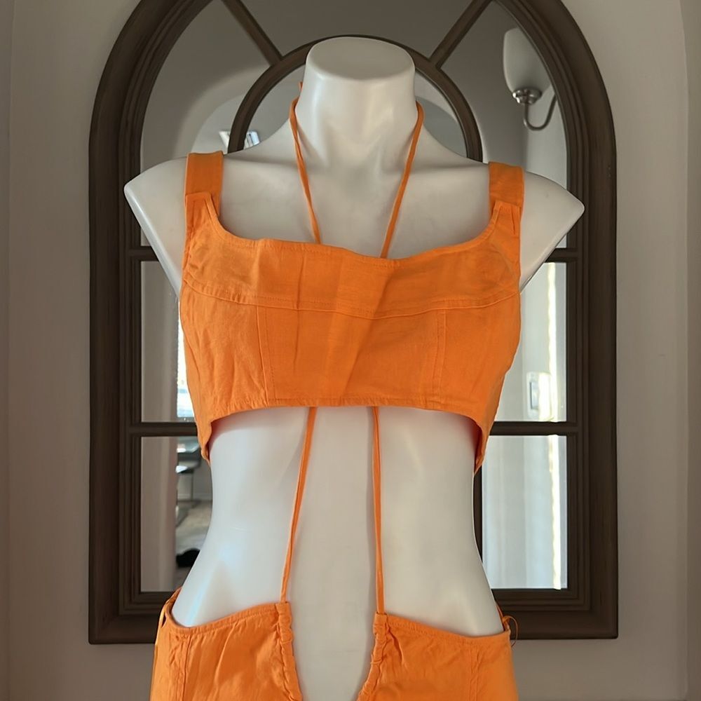 Cult Gaia Eileen Waist Cutout Dress, Revolve Apricot, NWT, Size L - Picture 7 of 11